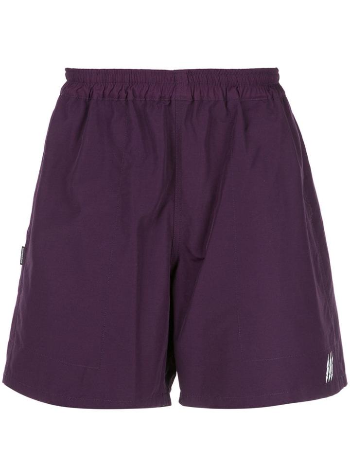 Neighborhood Side Logo Track Shorts - Purple