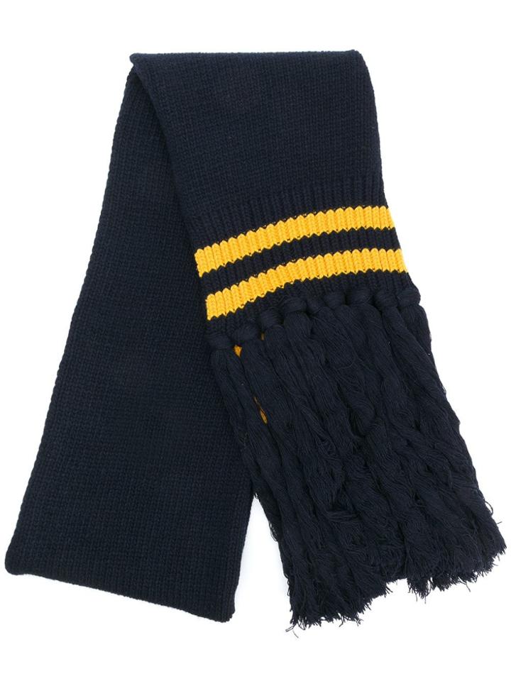 Paura Contrast Edge Scarf - Blue