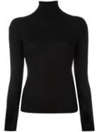 N.peal Cashmere Roll Neck Jumper, Women's, Size: Xl, Black, Cashmere