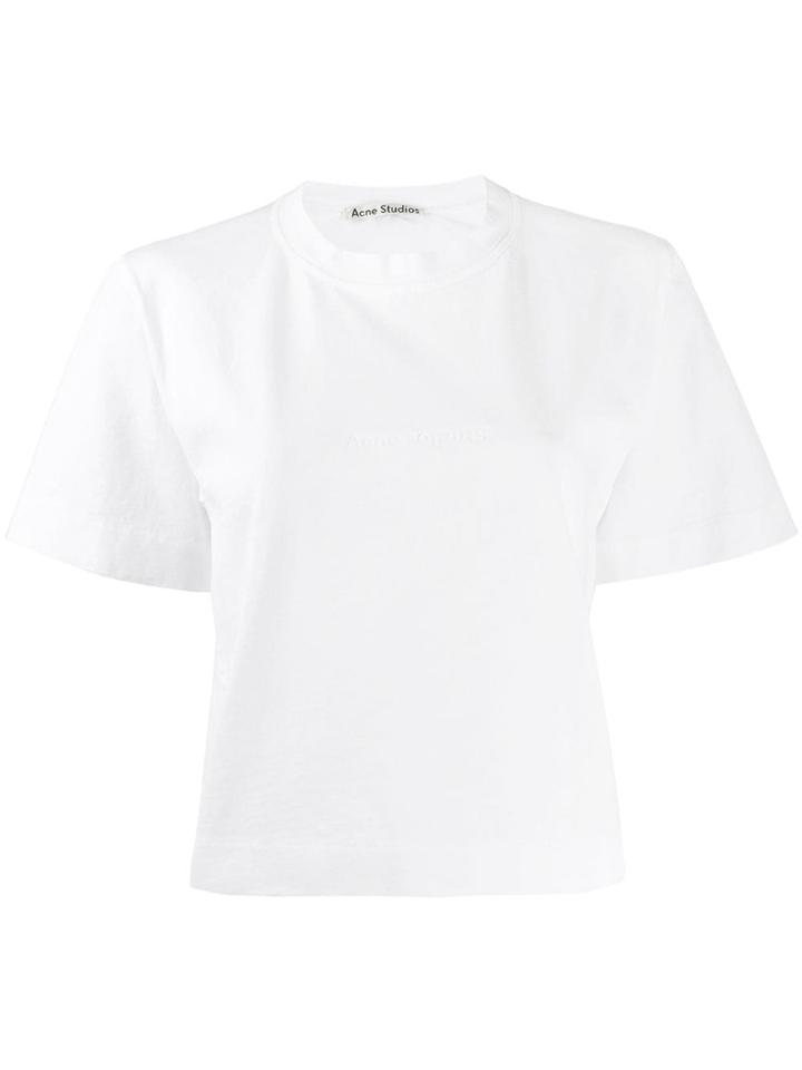 Acne Studios Boxy-fit Logo T-shirt - White