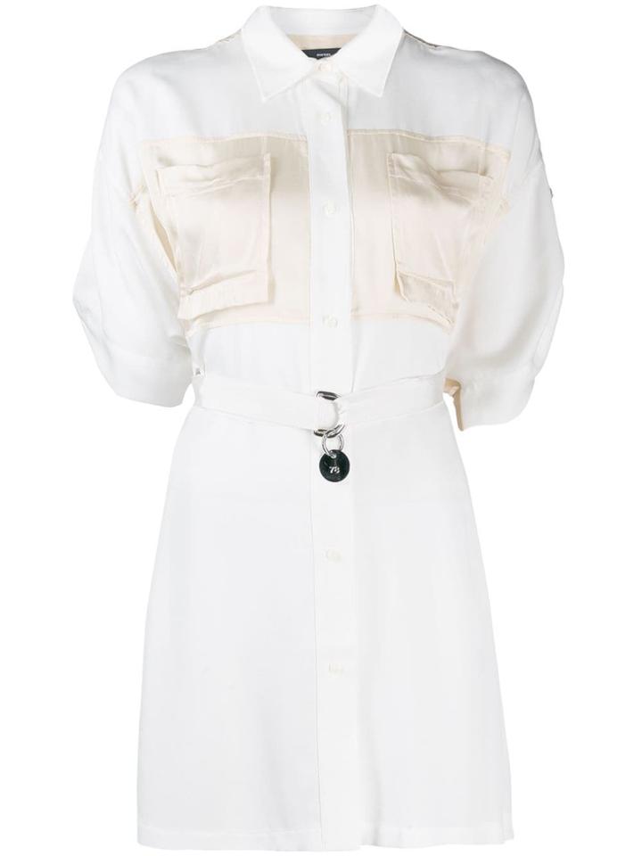 Diesel Adjustable Shirt Dress - White