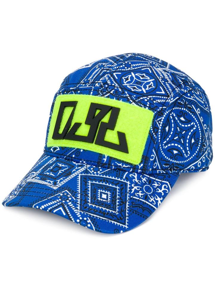 Diesel Bandana Print Baseball Cap - Blue