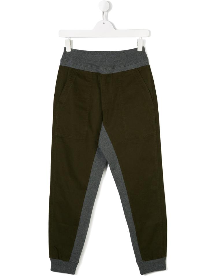 Moncler Kids Two-tone Track Pants - Green