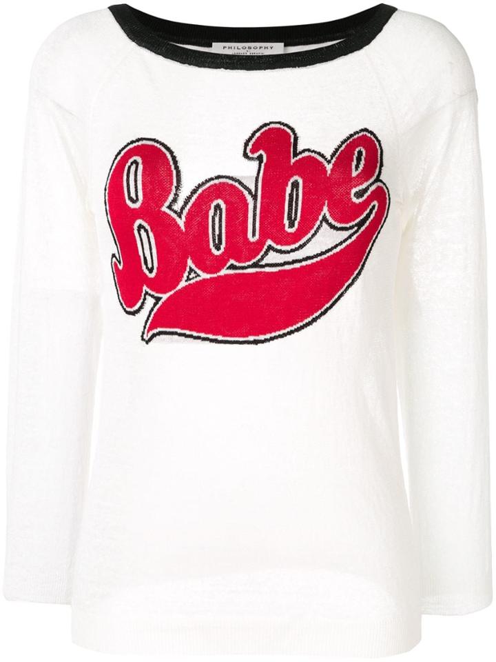 Philosophy Di Lorenzo Serafini Babe Knitted Sweatshirt - White