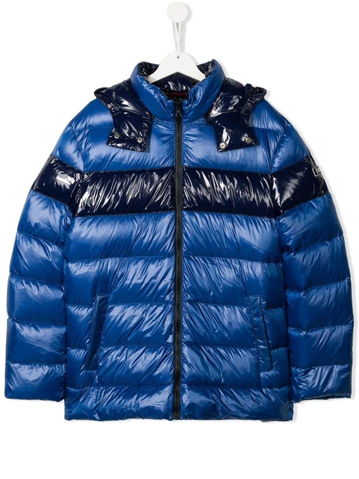 Fay Kids Two-tone Padded Jacket - Blue