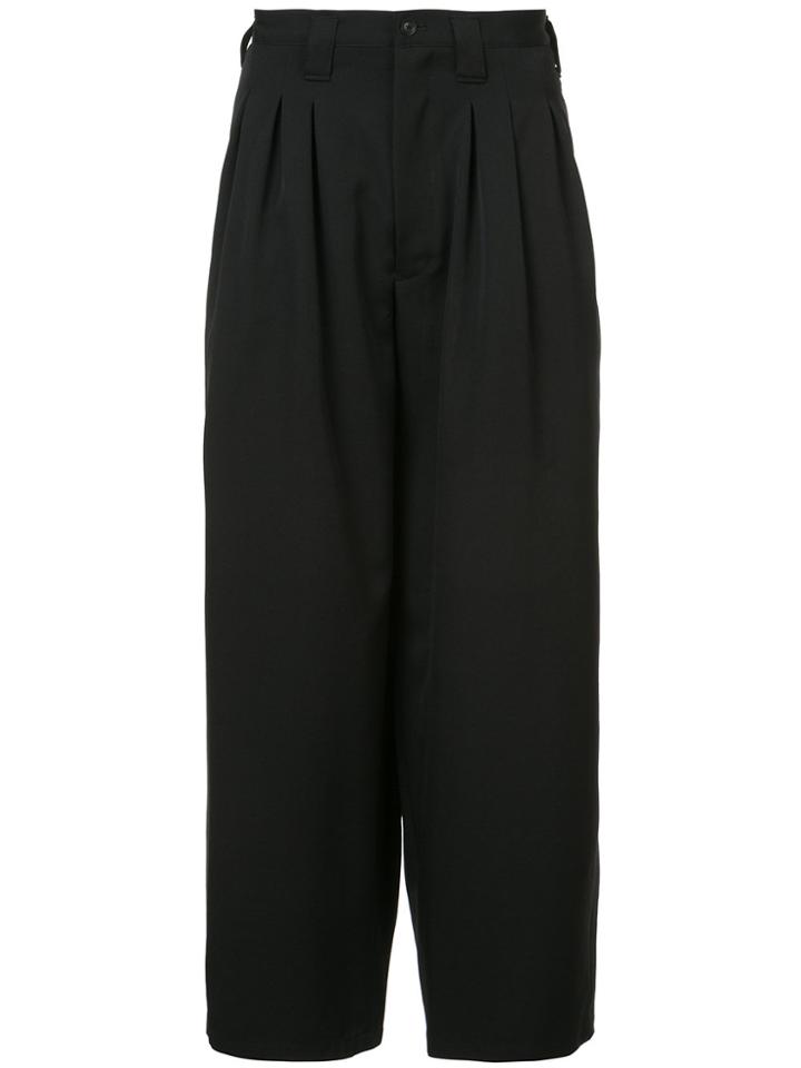 Yohji Yamamoto Oversized Drop-crotch Trousers - Black