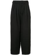 Yohji Yamamoto Oversized Drop-crotch Trousers - Black