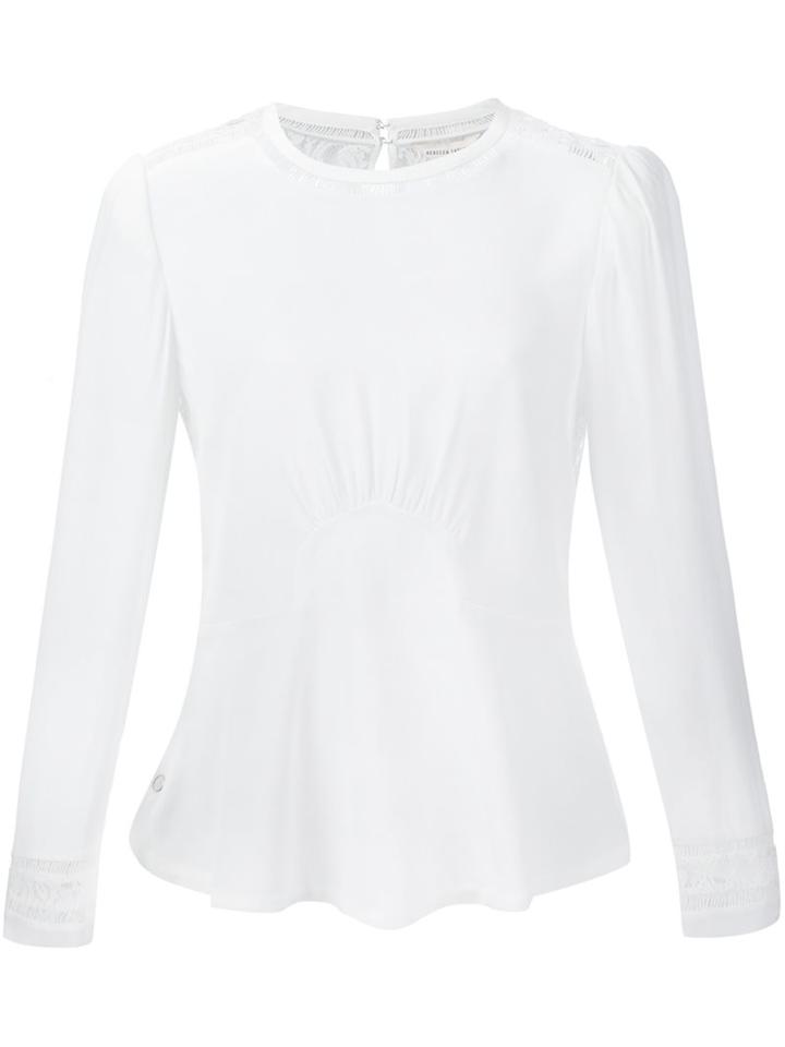 Rebecca Taylor Lace Detail Top, Women's, Size: 2, White, Rayon