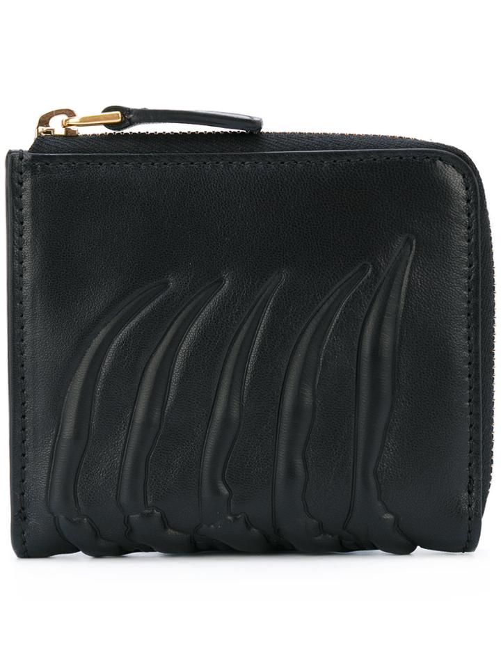 Alexander Mcqueen Rib Cage Wallet - Black