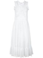Valentino Sangallo Midi Dress, Size: 42, White, Cotton/polyester