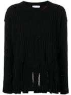 Gaelle Bonheur Side Slit Sweater - Black