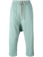 Rick Owens Drkshdw Drop-crotch Track Pants, Men's, Size: Medium, Green, Cotton