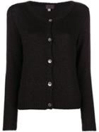 Versus Vintage Metallic Knit Cardigan - Black