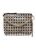Jimmy Choo Metallic Callie Sequin Embellished Tassel Detail Clutch Bag