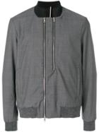 Low Brand Zip Detail Bomber Jacket - Grey