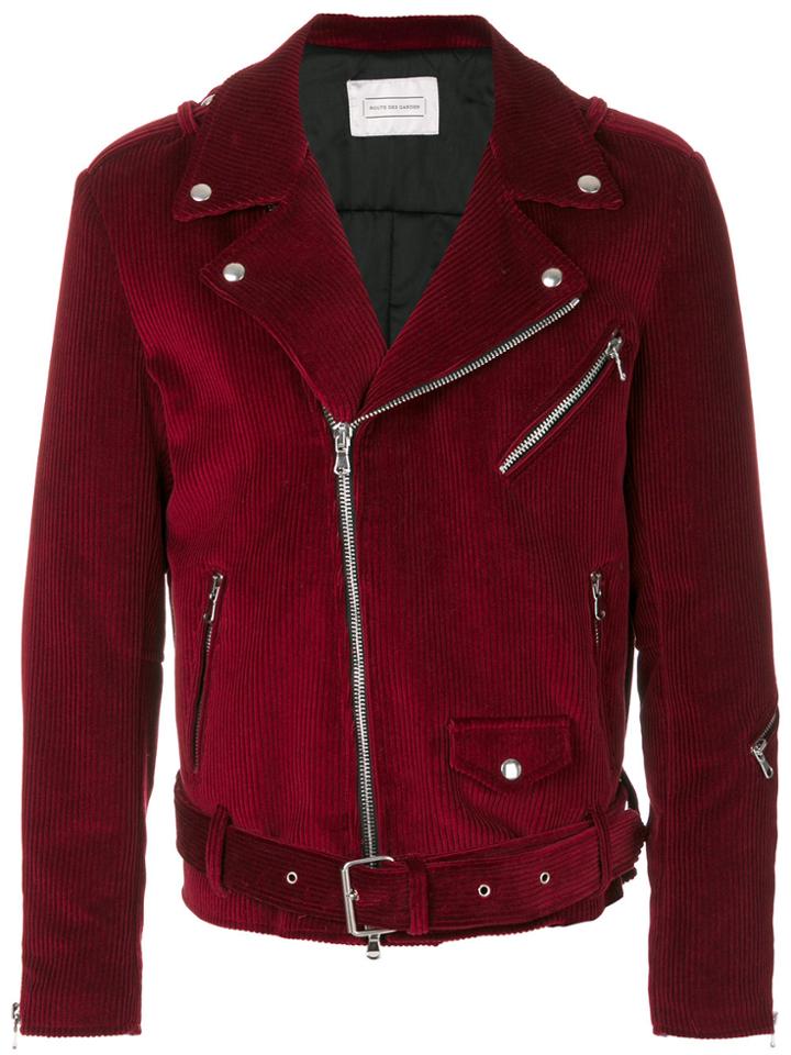 Route Des Garden Corduroy Biker Jacket - Pink & Purple
