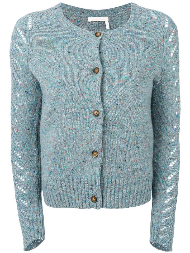 See By Chloé - Buttoned Cardigan - Women - Acrylic/nylon/wool/alpaca - L, Blue, Acrylic/nylon/wool/alpaca