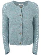 See By Chloé - Buttoned Cardigan - Women - Acrylic/nylon/wool/alpaca - L, Blue, Acrylic/nylon/wool/alpaca