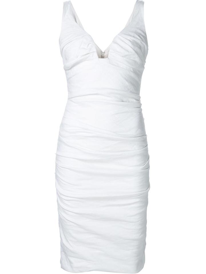 Nicole Miller Fitted Ruched Dress