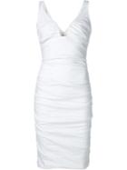 Nicole Miller Fitted Ruched Dress