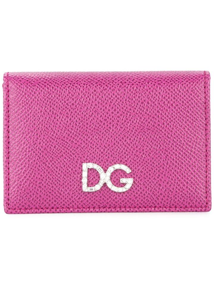 Dolce & Gabbana Logo Plaque Wallet - Purple