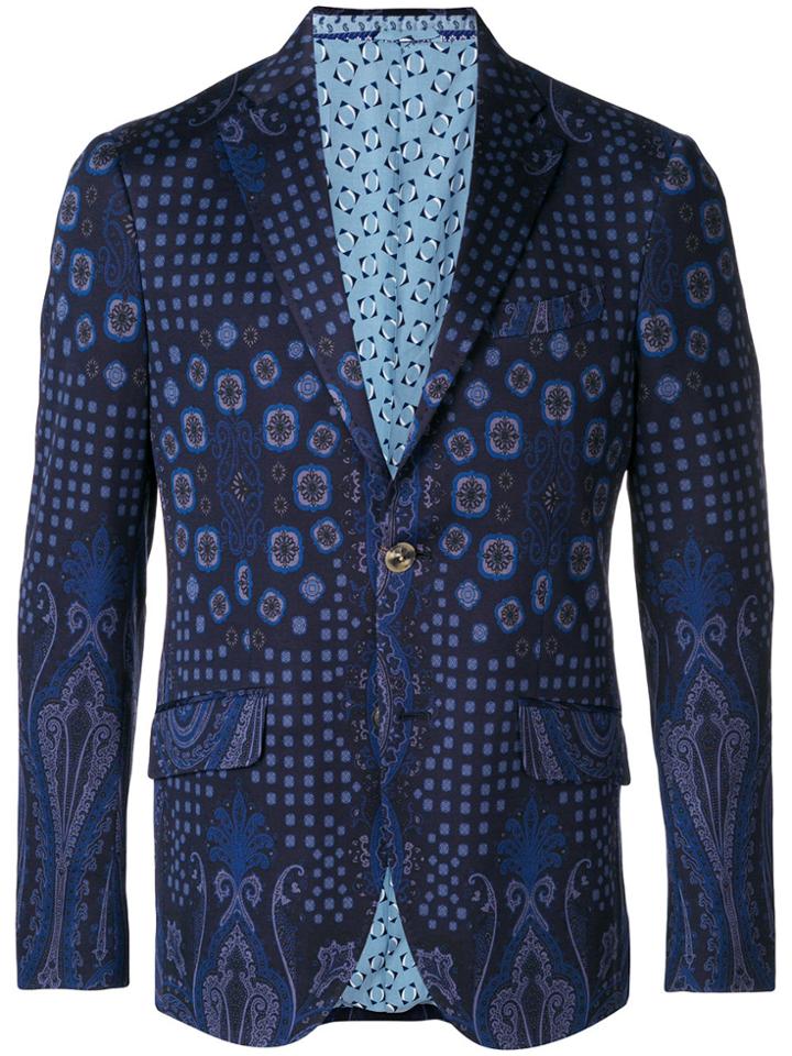 Etro Mimosa Paisley Blazer - Blue