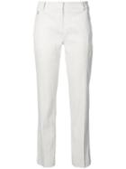 Elie Tahari - Striped Tailored Trousers - Women - Linen/flax/spandex/elastane/viscose - 10, White, Linen/flax/spandex/elastane/viscose