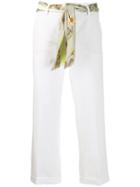 Cambio Scarf Belt Trousers - White