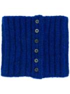 Plan C Ribbed Collar Scarf - Blue