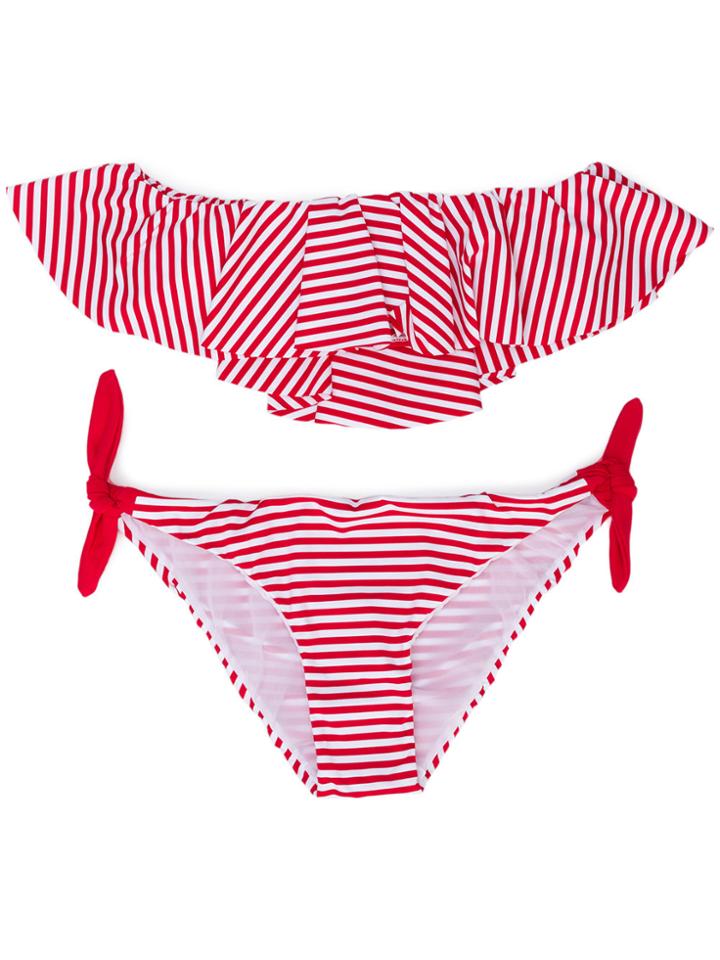 Mc2 Saint Barth Kids Teen Caroline Strapless Bikini - White