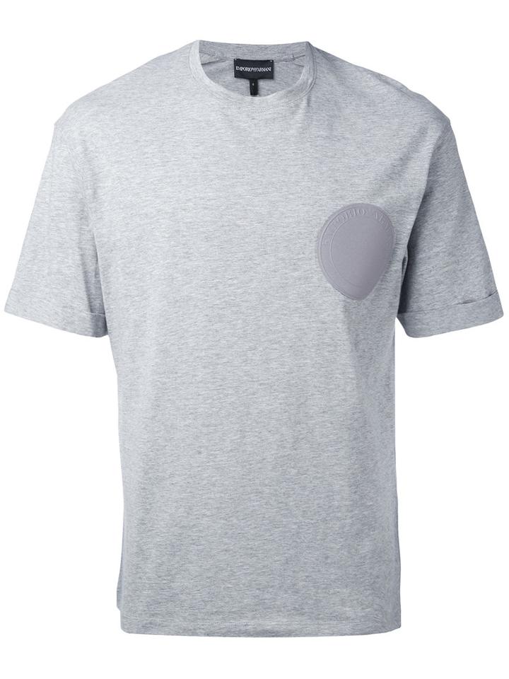 Emporio Armani - Logo Patch T-shirt - Men - Cotton - Xs, Grey, Cotton