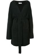 Beau Souci Cashmere Belted Cardi-coat - Black