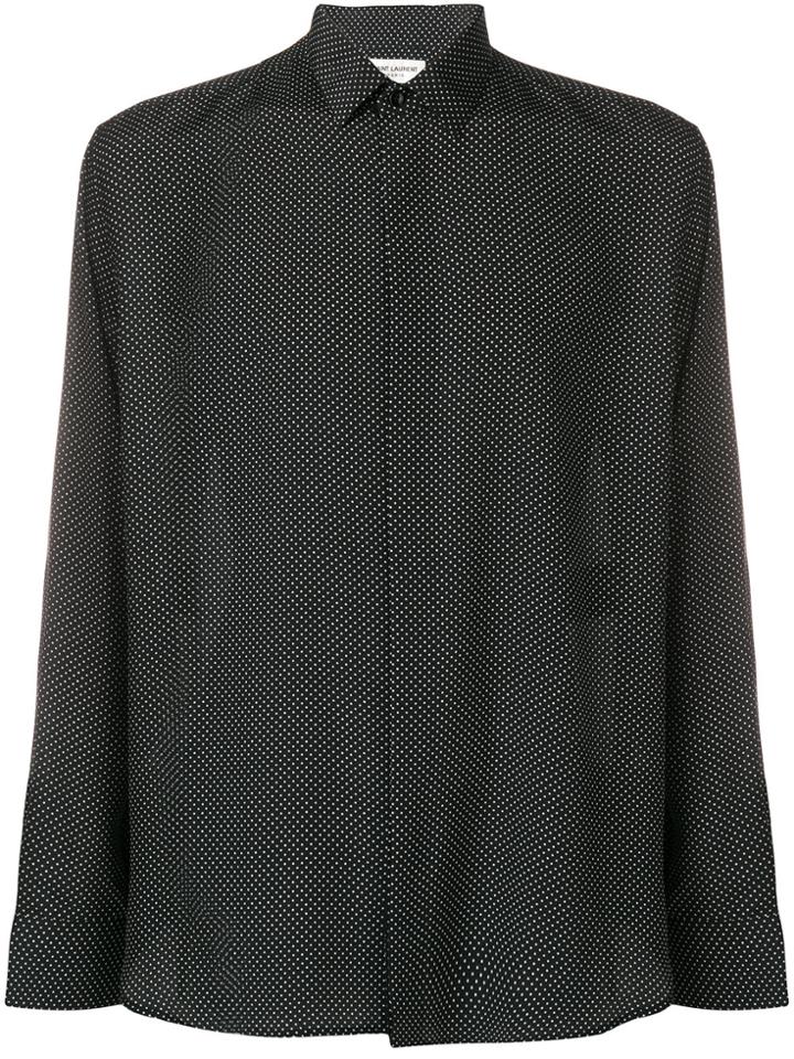 Saint Laurent Polka-dot Fitted Shirt - Black