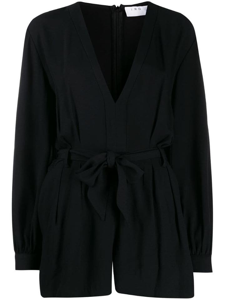 Iro Plunge Playsuit - Black