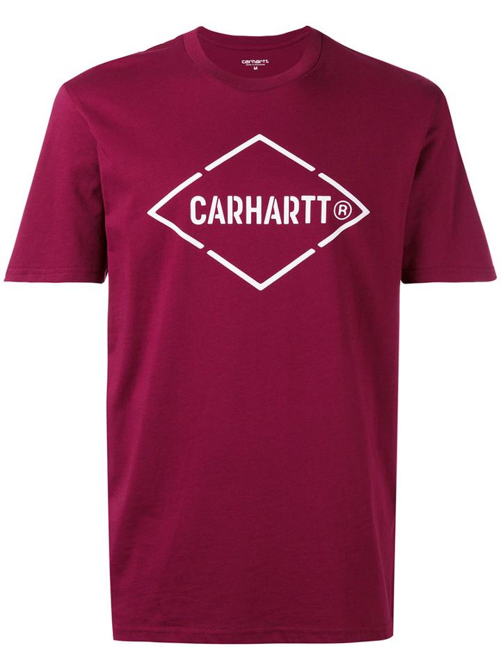 Carhartt - Printed Logo T-shirt - Men - Cotton - S, Red, Cotton