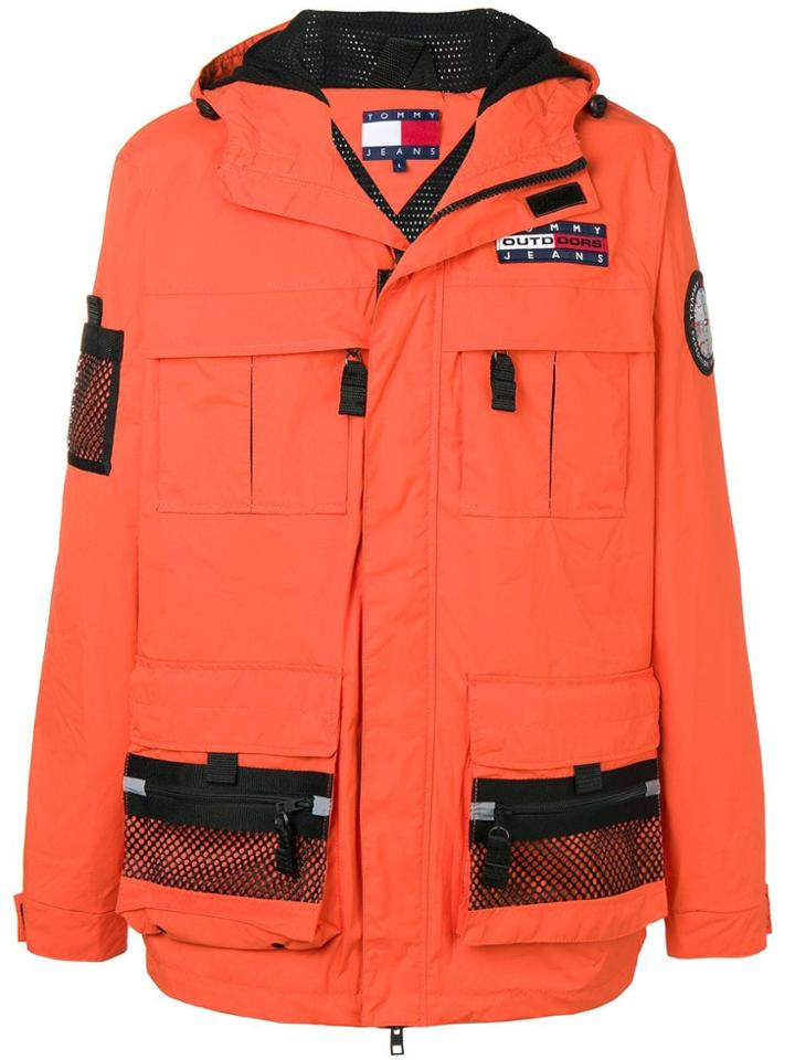Tommy Jeans Mesh Pocket Outdoor Jacket - Orange