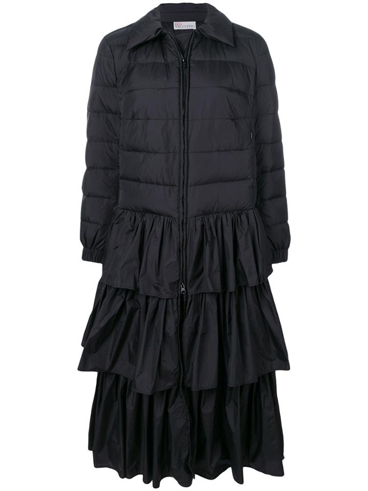 Red Valentino Padded Tier Coat - Black
