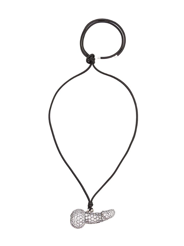 Vivienne Westwood Giant Pavé Penis Pendant - Metallic