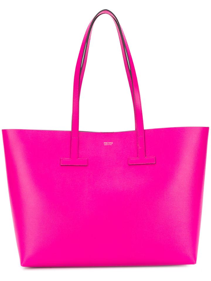 Tom Ford Logo Shopper Tote - Pink & Purple