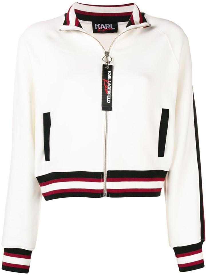 Karl Lagerfeld Karl X Kaia Zip-up Sweatshirt - White