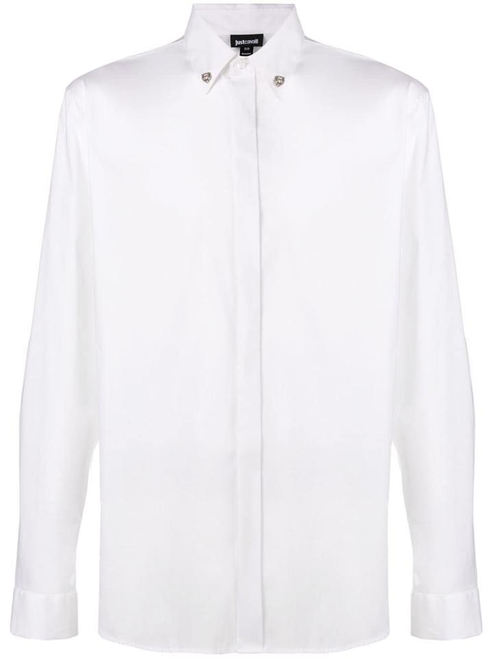 Just Cavalli Long-sleeve Fitted Shirt - White