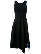 Derek Lam 10 Crosby Asymmetrical Hem Dress With Contrast Binding -