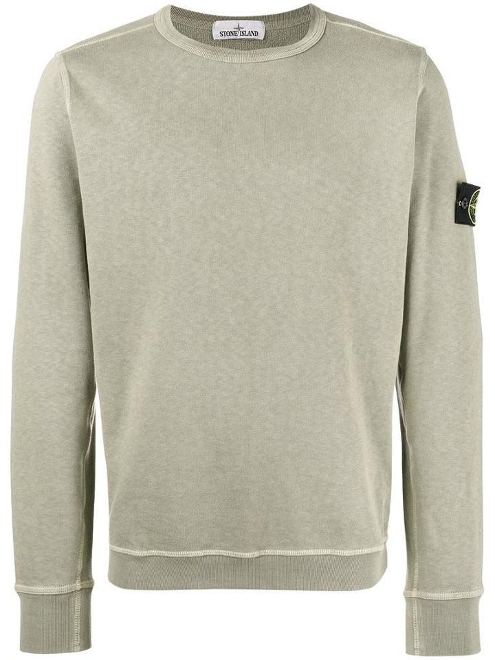 Stone Island - Logo Patch Sweatshirt - Men - Cotton - Xl, Nude/neutrals, Cotton