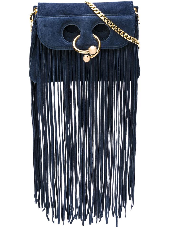 Jw Anderson Fringed Pierce Tote - Blue