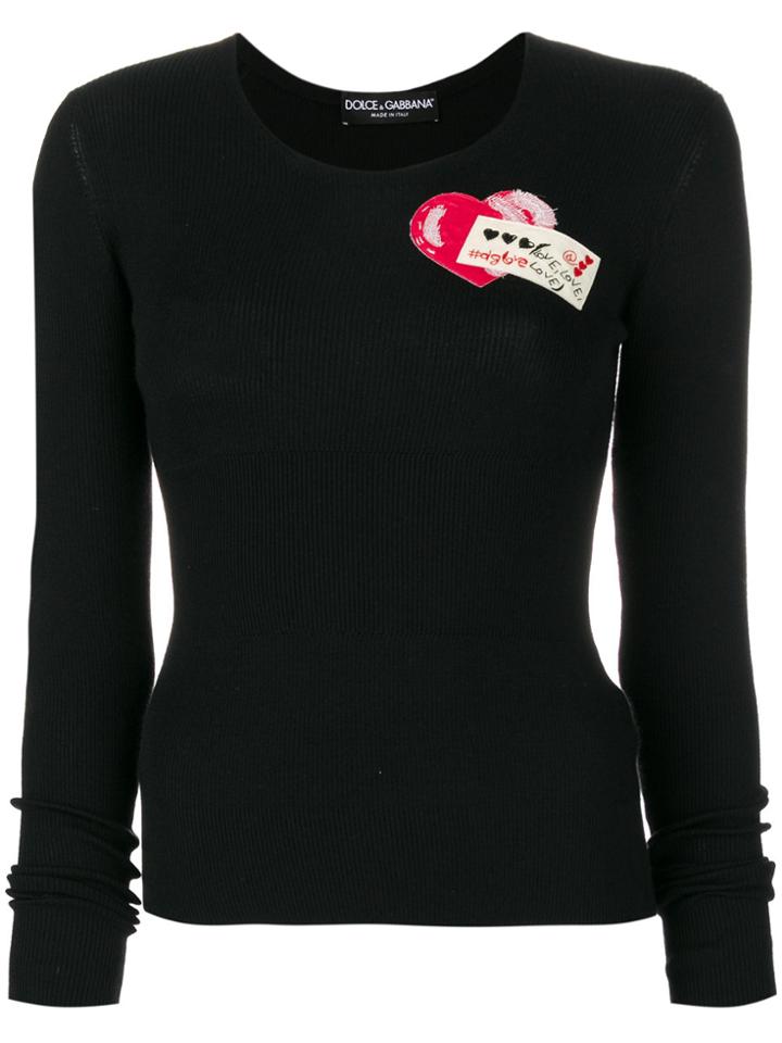 Dolce & Gabbana #dglove Knit Top - Black