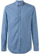 Officine Generale Shirt With Chest Pocket - Blue
