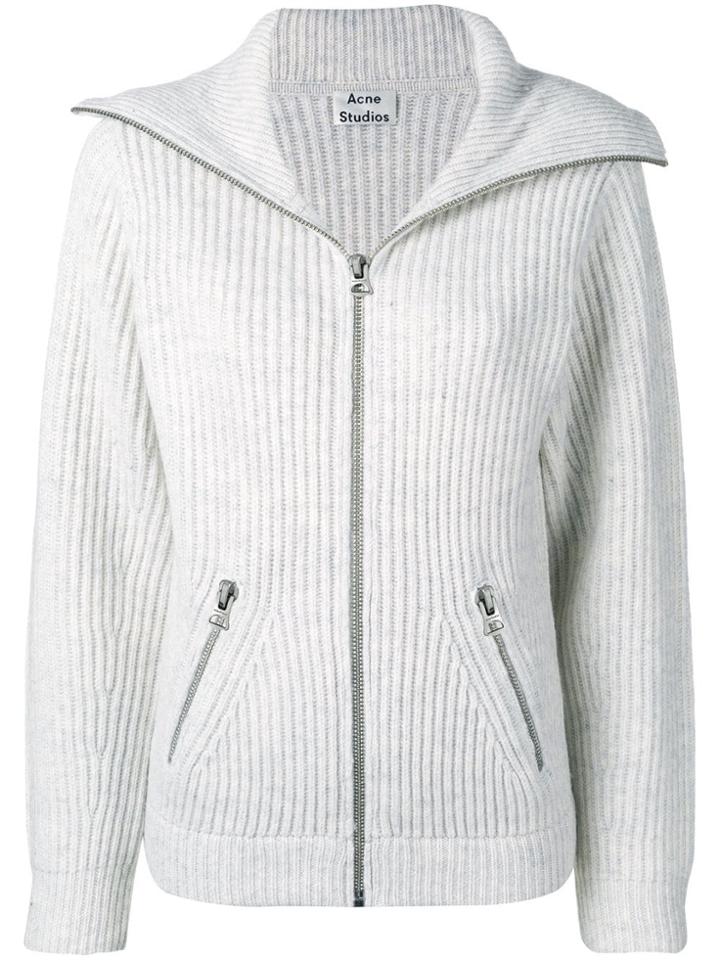 Acne Studios Kamilla Zip Cardigan - Neutrals
