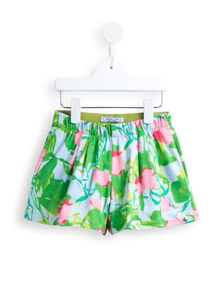 Mi Mi Sol Floral Print Shorts, Girl's, Size: 10 Yrs, Blue