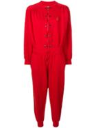Valentino Vintage Logo Patch Boiler Suit - Red