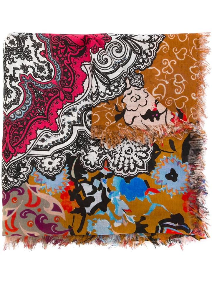 Etro Printed Scarf, Women's, Cashmere/modal